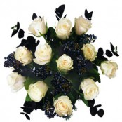 A DOZEN WHITE ROSES